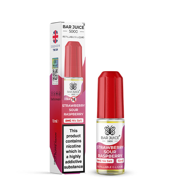 Bar Juice 5000 Strawberry Sour Raspberry 10ml Nic Salt