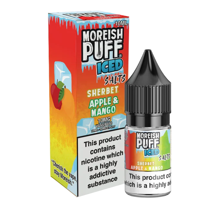 Moreish Puff Iced Apple & Mango Sherbet 10ml Nic Salt
