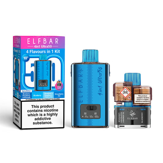 Elf Bar 4 in 1 Ultra 50 Prefilled Pod Kit - Berry Edition
