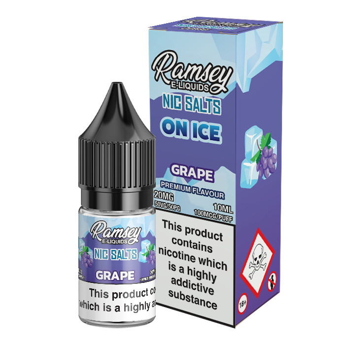 Ramsey E-Liquids On Ice Grape Ice 10ml Nic Salt