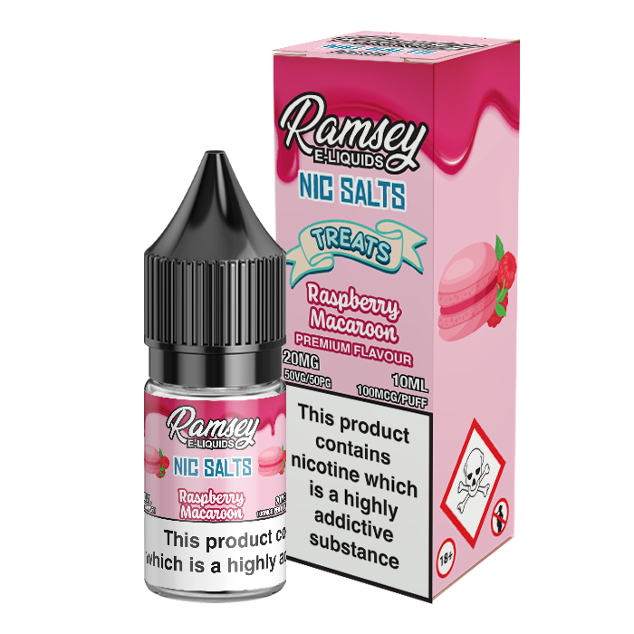 Ramsey E-Liquids Treats Raspberry Macaroon 10ml Nic Salt