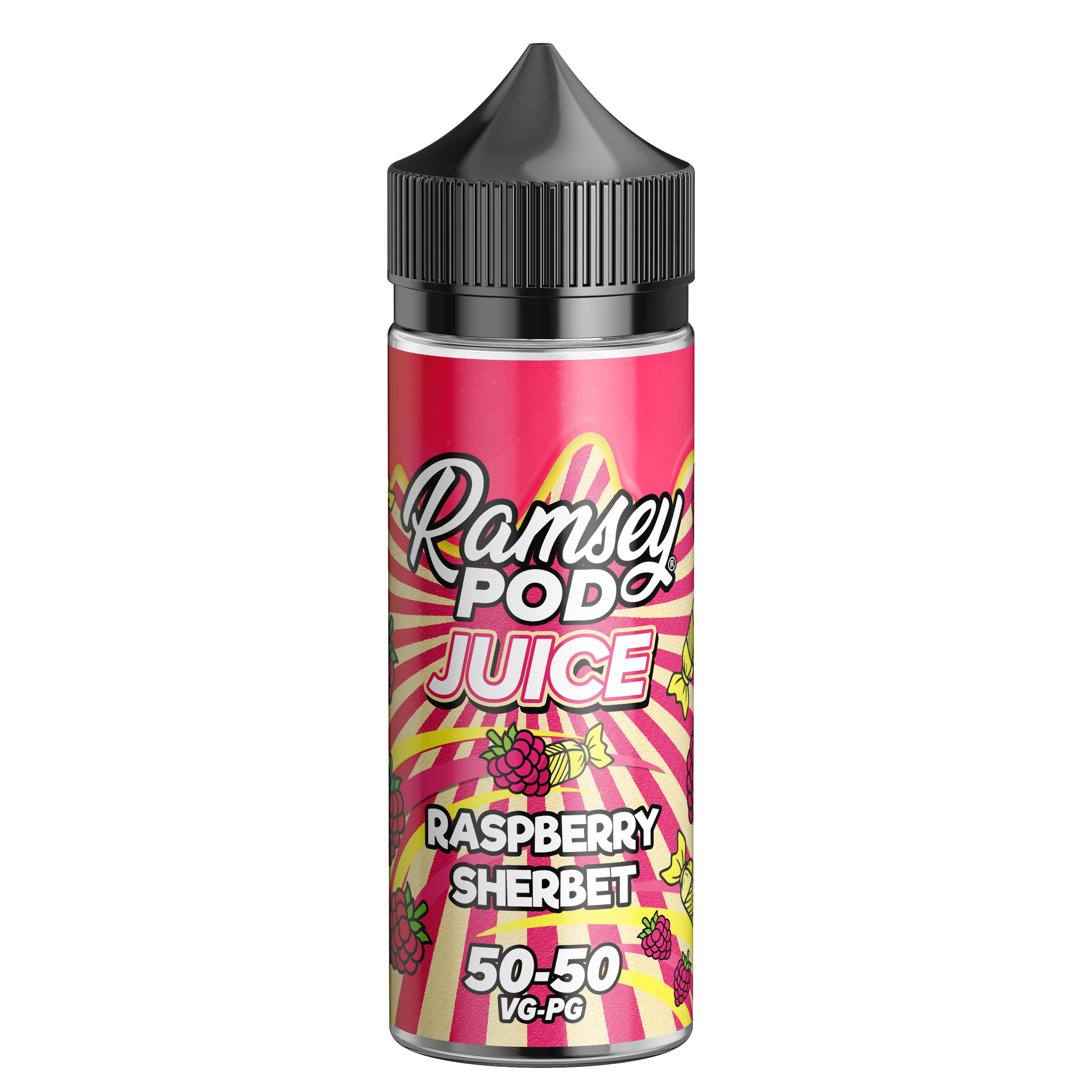 Raspberry Sherbet by Ramsey Pod Juice 100ml Shortfill