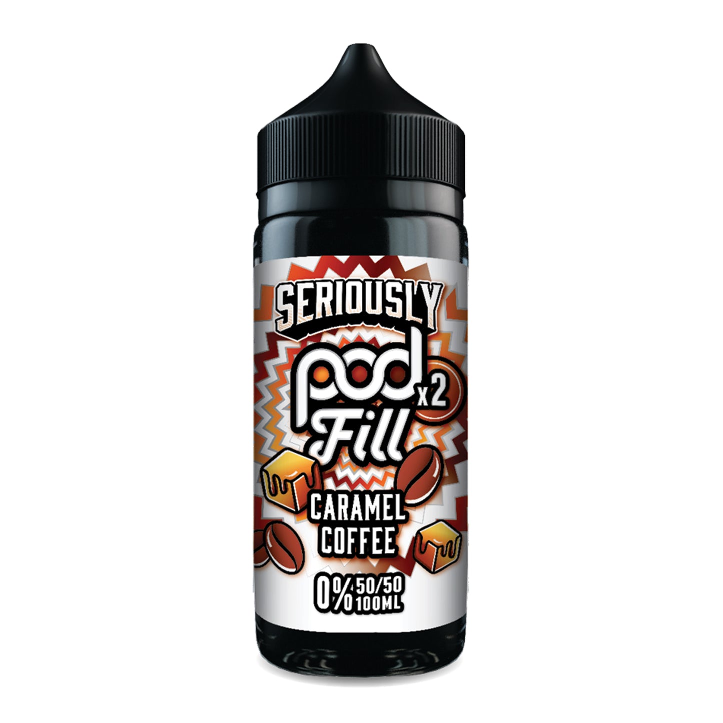 Doozy Vape Seriously Pod Fill X2 Caramel Coffee 0mg 100ml Shortfill