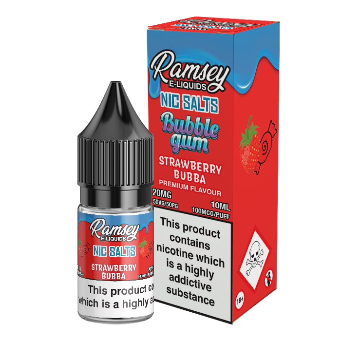 Ramsey E-Liquids Bubblegum Strawberry Bubba 10ml Nic Salt