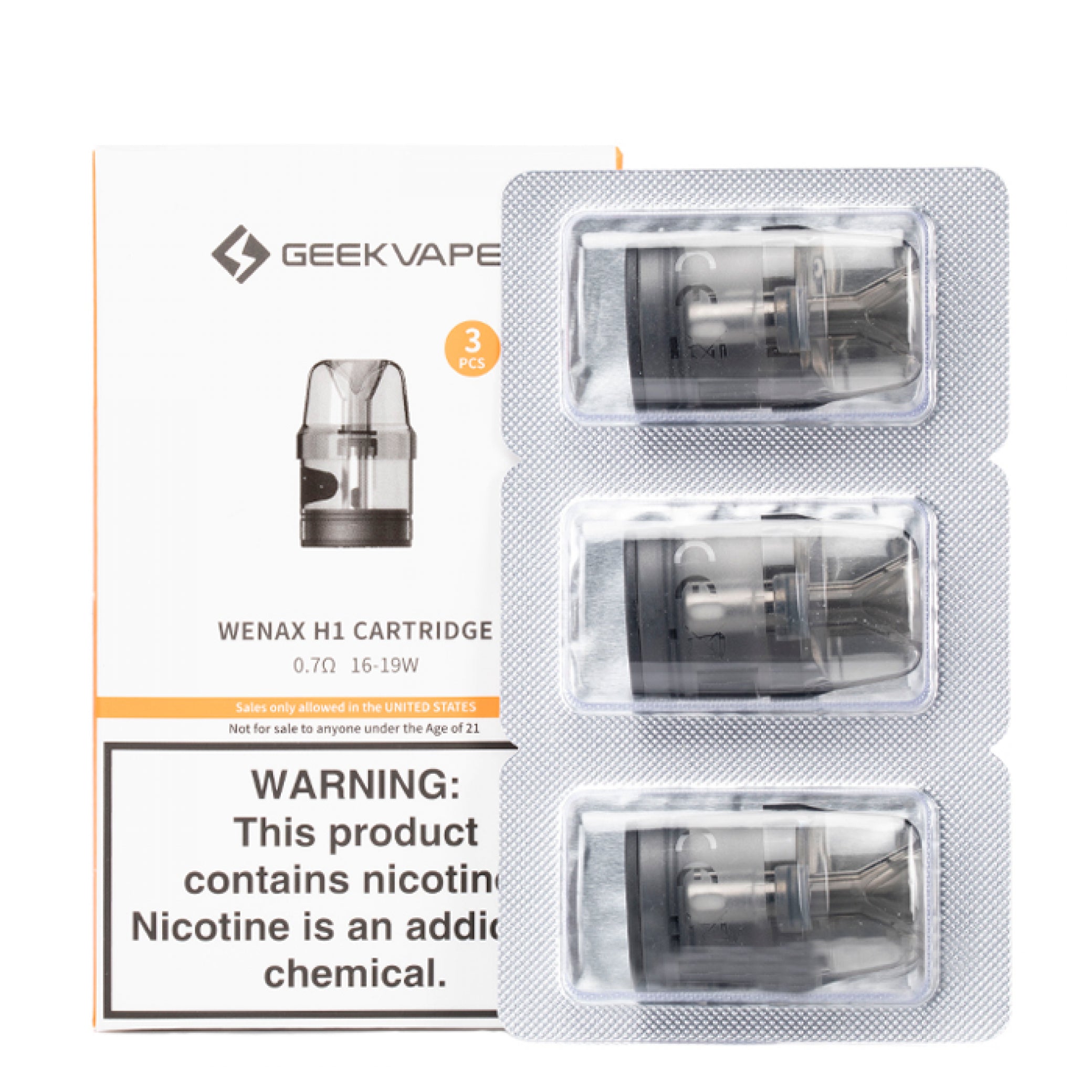 Geekvape Wenax H1 Replacement Pods - 3 Pack Vapor Shop Direct Geekvape Wenax H1 Replacement Pods - 3 Pack Vapor Shop Direct