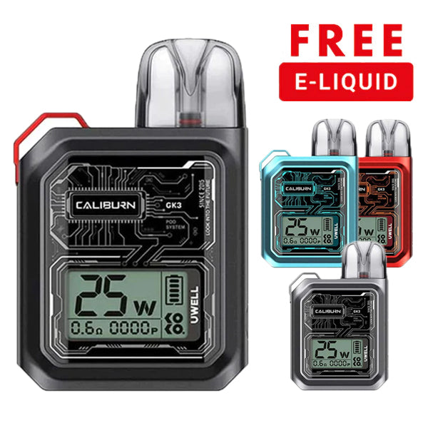 Uwell Caliburn GK3 Vape Kit | 23.99 with 10ml E-Liquid Vapor Shop Direct Uwell Caliburn GK3 Vape Kit | 23.99 with 10ml E-Liquid Vapor Shop Direct