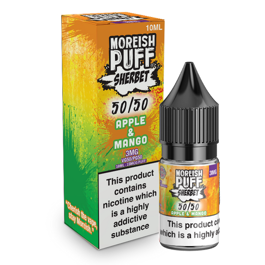 Moreish Puff Sherbet 50/50: Apple & Mango Sherbet 10ml E-Liquid-3mg