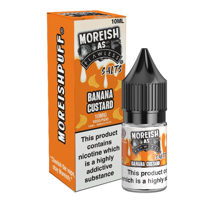 banana custard vape juice Banana Custard Nic Salt by Moreish Puff
