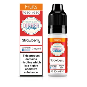 Dinner Lady Fruits 50/50: Strawberry 10ml E-Liquid-6mg