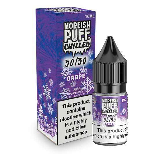 Moreish Puff Chilled 50/50: Grape Chilled 10ml E-Liquid-3mg