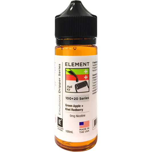 Element Emulsion: Green Apple & Kiwi Redberry 0mg 100ml Shortfill E-liquid
