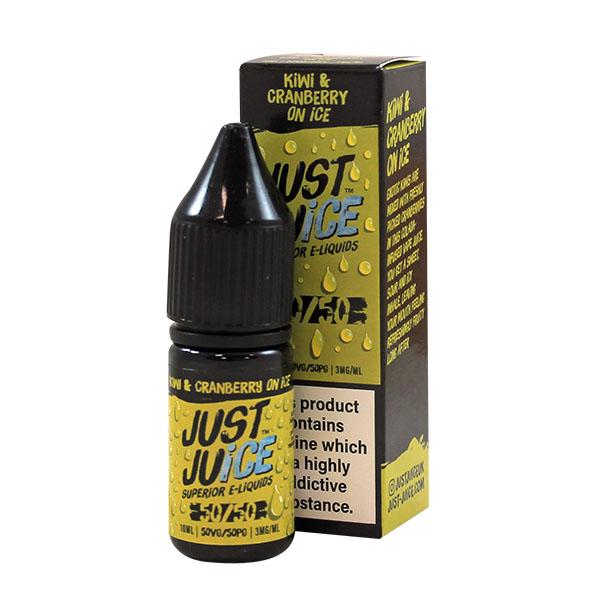 Just Juice 50/50 Kiwi & Cranberry on Ice 10ml E-Liquid-3mg