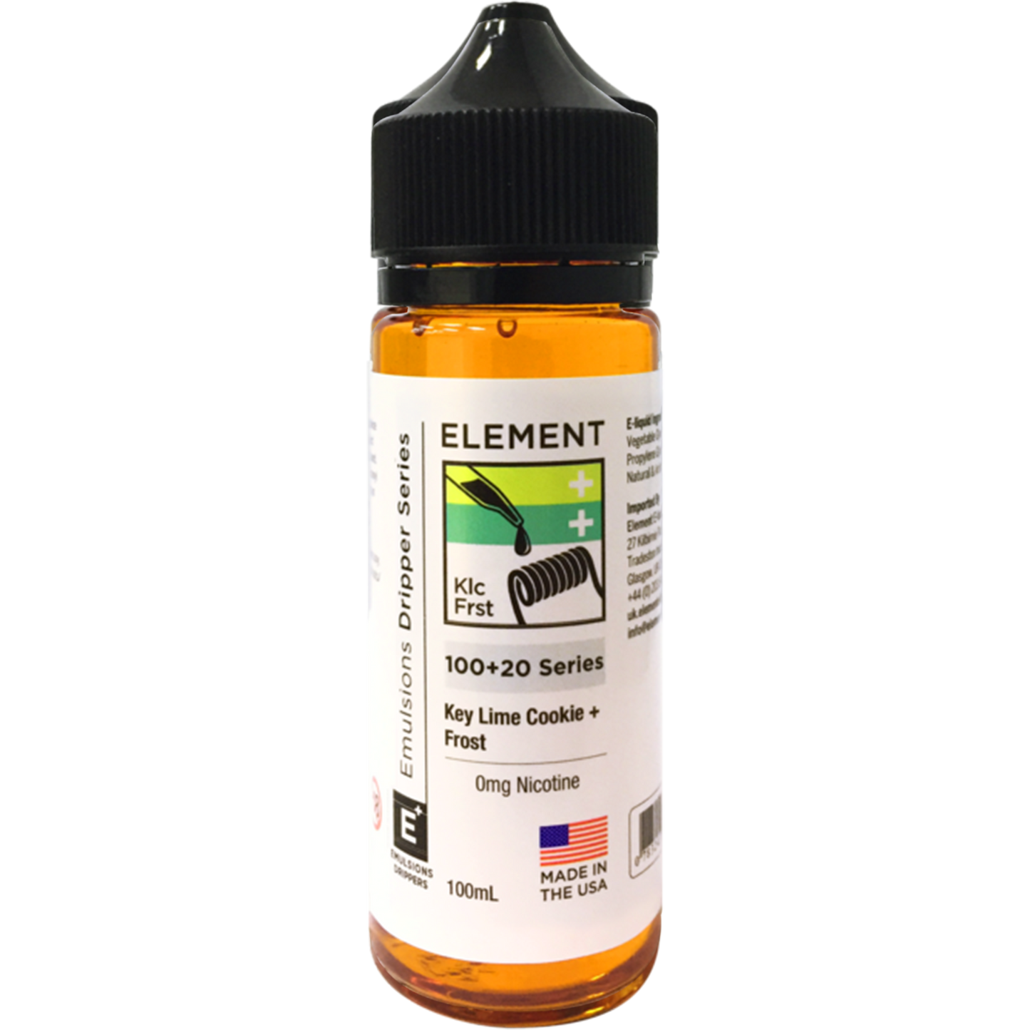 Element Emulsion: Key Lime Cookie & Frost 0mg 100ml Shortfill E-liquid