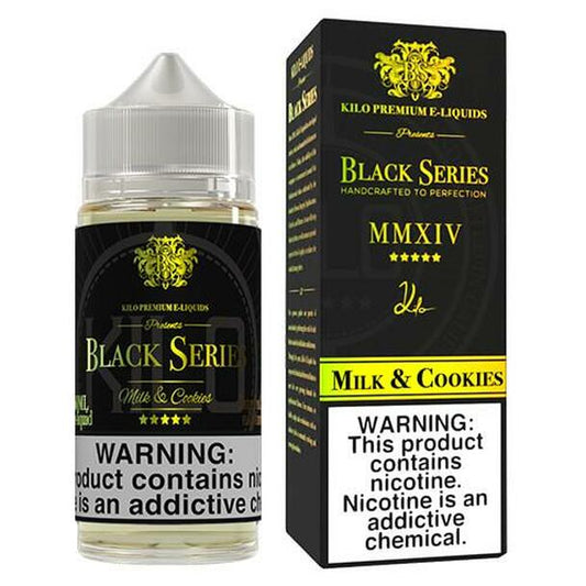 Kilo Premium E-Liquids Black Series: Milk & Cookies 0mg 100ml E-Liquid