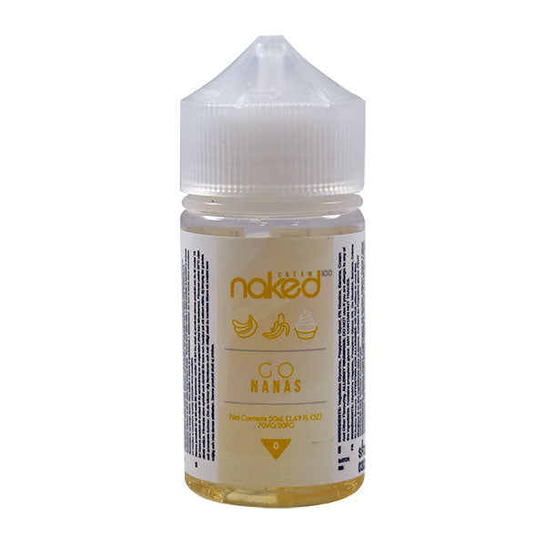 Naked 100 Cream Go Nanas 0mg 50ml Shortfill E-liquid
