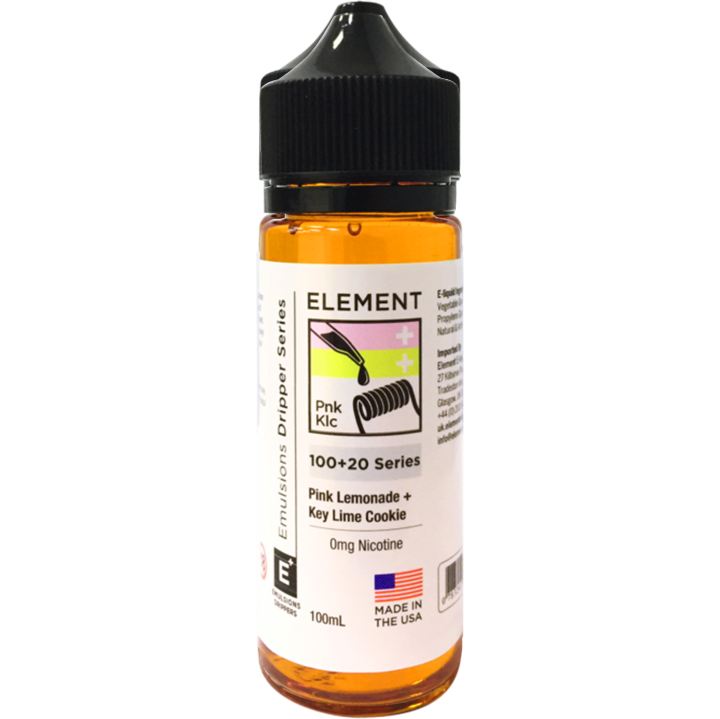 Element Emulsion: Pink Lemonade & Key Lime Cookie 0mg 100ml Shortfill E-liquid