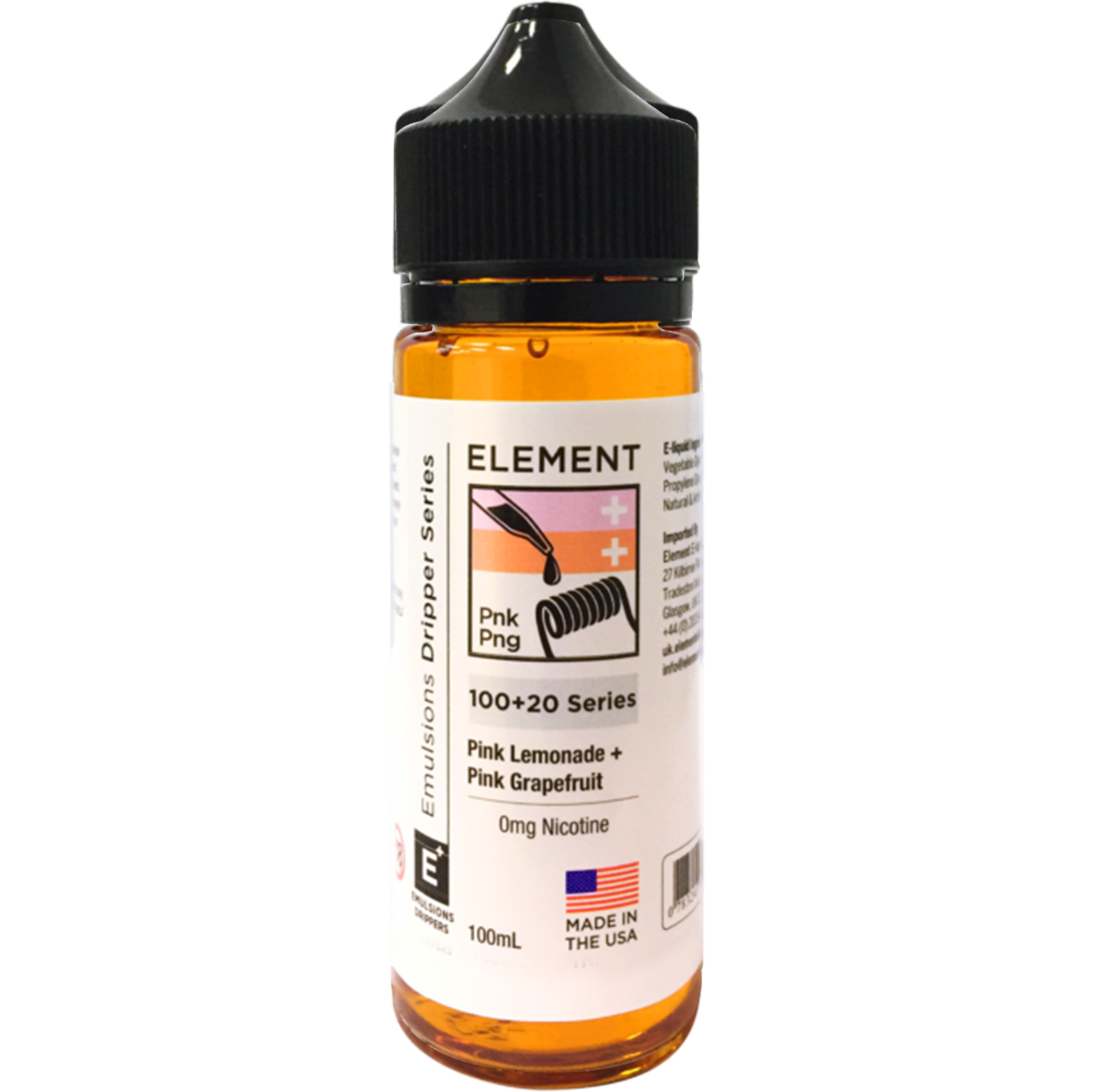 Element Emulsion: Pink Lemonade & Pink Grapefruit 0mg 100ml Shortfill E-liquid