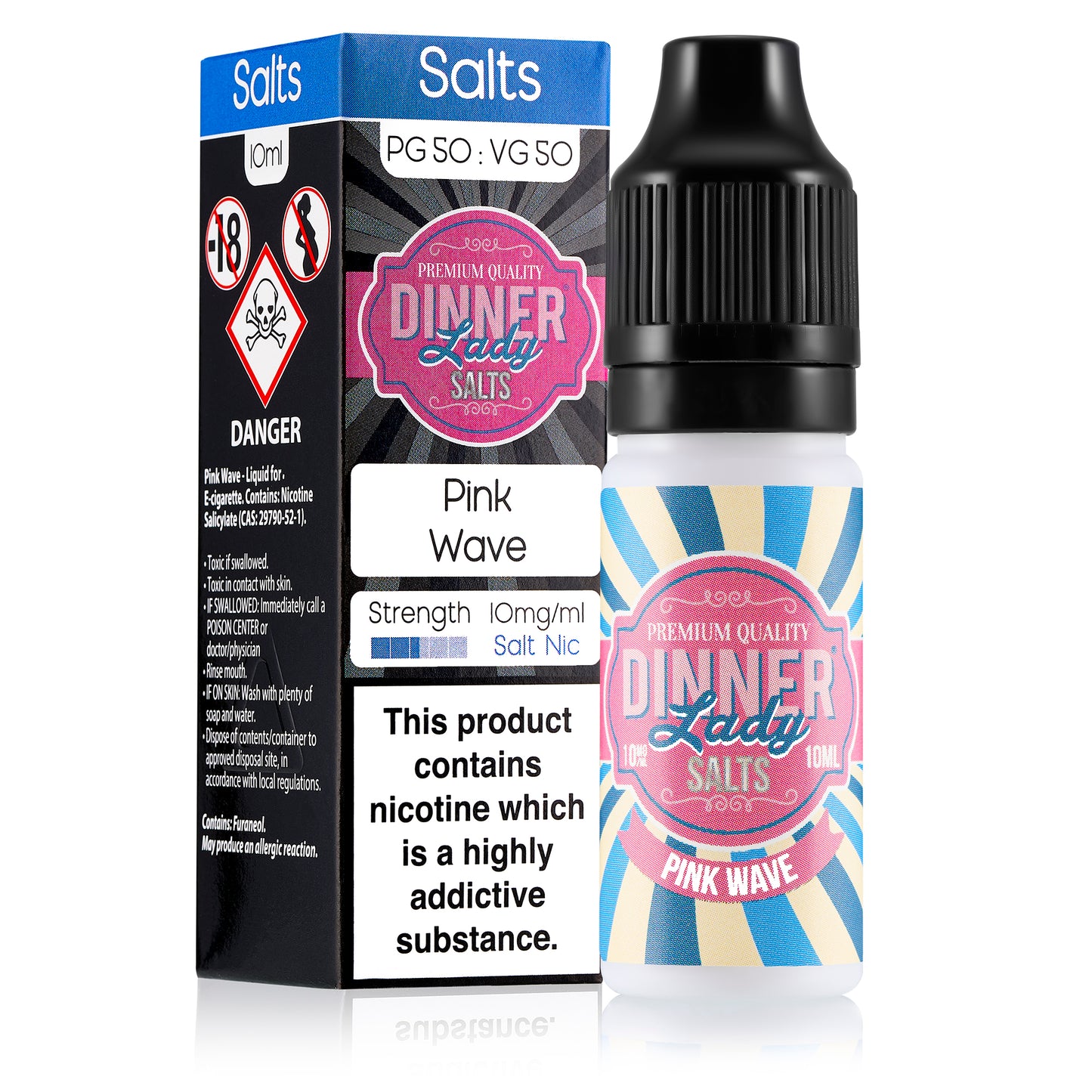 Pink Wave E-liquid Nic Salt by Dinner Lady 10ml 20mg