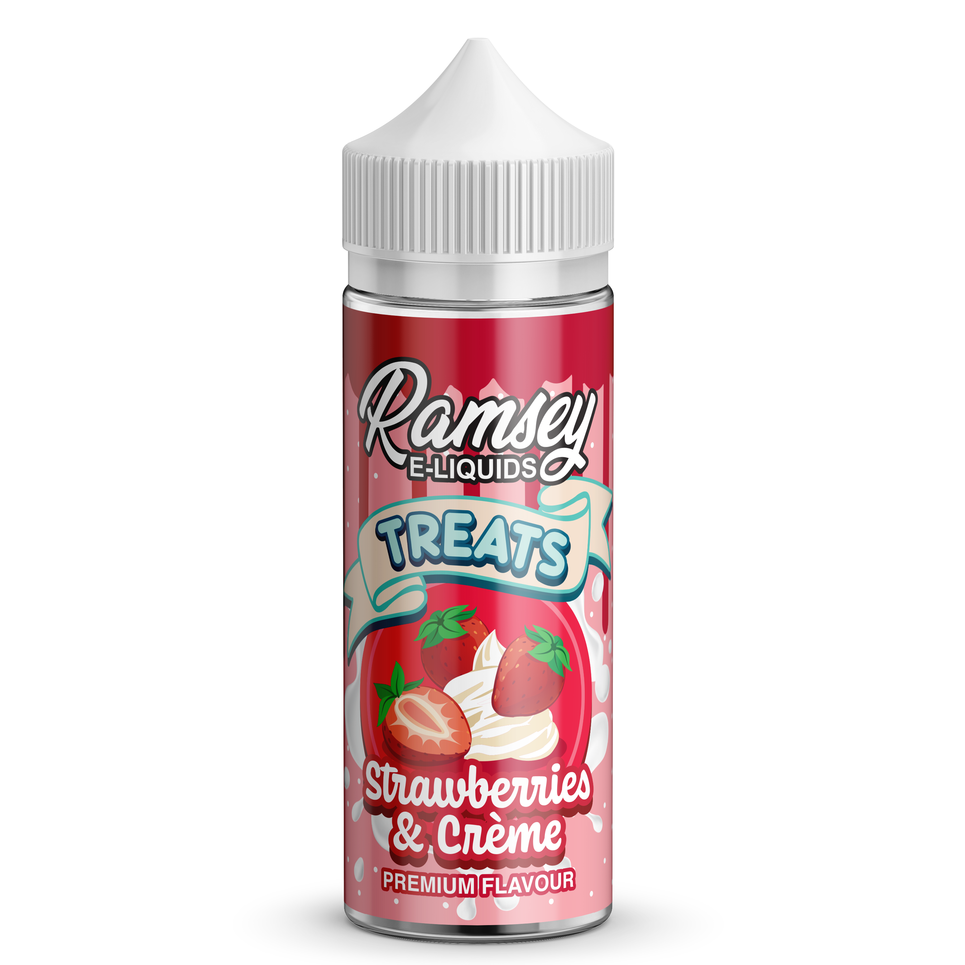 Ramsey E-Liquids Treats Strawberries Cream 0mg 100ml Shortfill E-Liquid