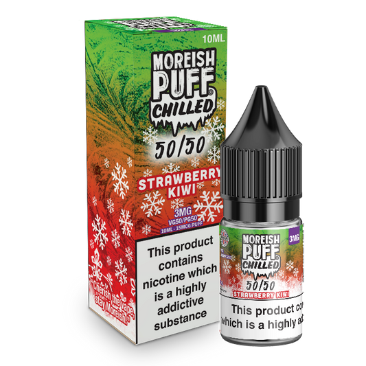 Moreish Puff Chilled 50/50: Strawberry and Kiwi Chilled 10ml E-Liquid-3mg