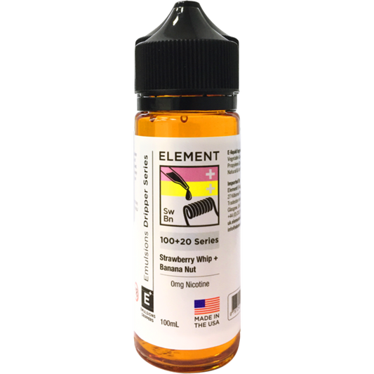Element Emulsion: Strawberry Whip & Banana Nut 0mg 100ml Shortfill E-liquid