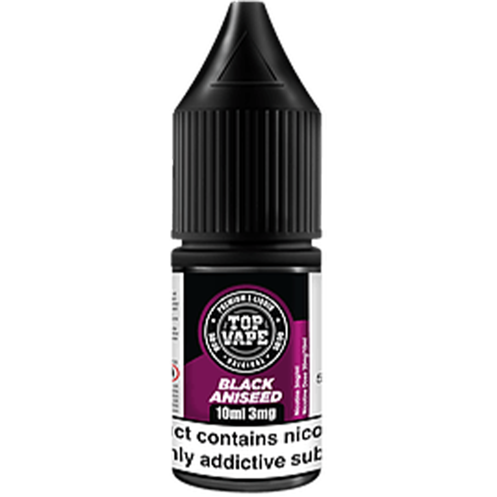 Top Vape 50:50: Black Aniseed E-Liquid 10ml-3mg