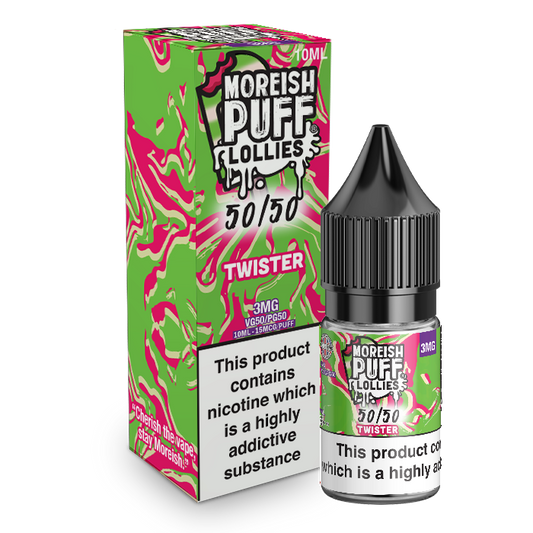 Moreish Puff Lollies 50/50: Twister 10ml E-Liquid-3mg