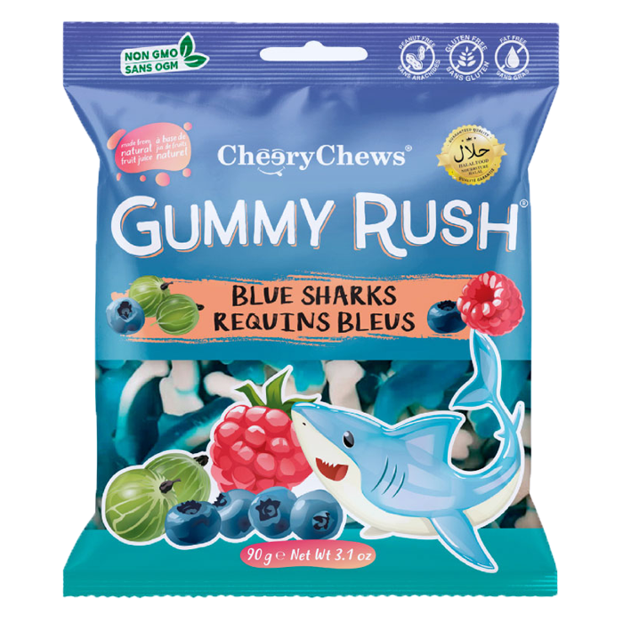 Cheery Chews Gummy Rush Blue Sharks 90g