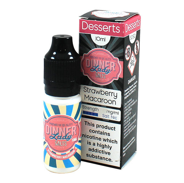 Dinner Lady Strawberry Macaroon 10ml Nic Salt