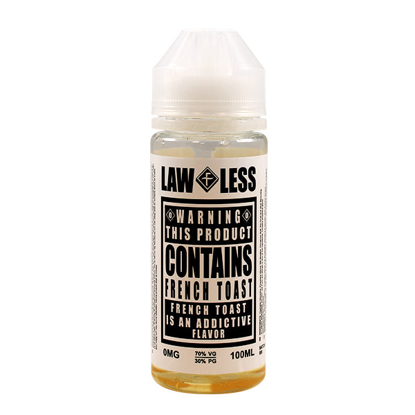 Warning - French Toast E-liquid by Law Less 100ml Shortfill