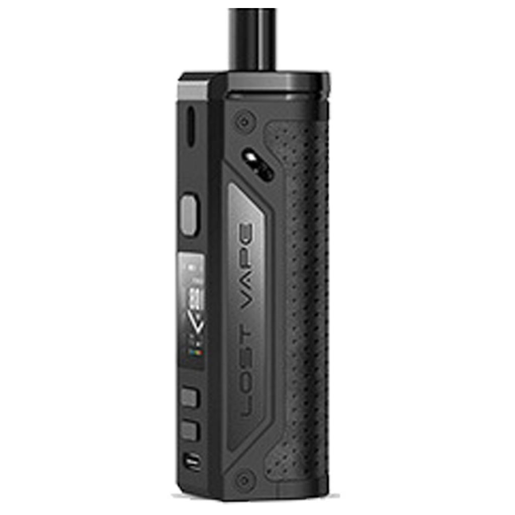 Lost Vape Thelema 80w Pod Vape Kit-Gunmetal/Ukiran Leather