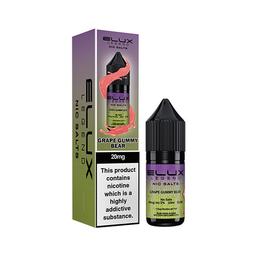 Elux Legend Grape Gummy Bear 10ml Nic Salt