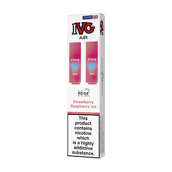 IVG Air Pods 2ml/2packs Strawberry Raspberry Ice