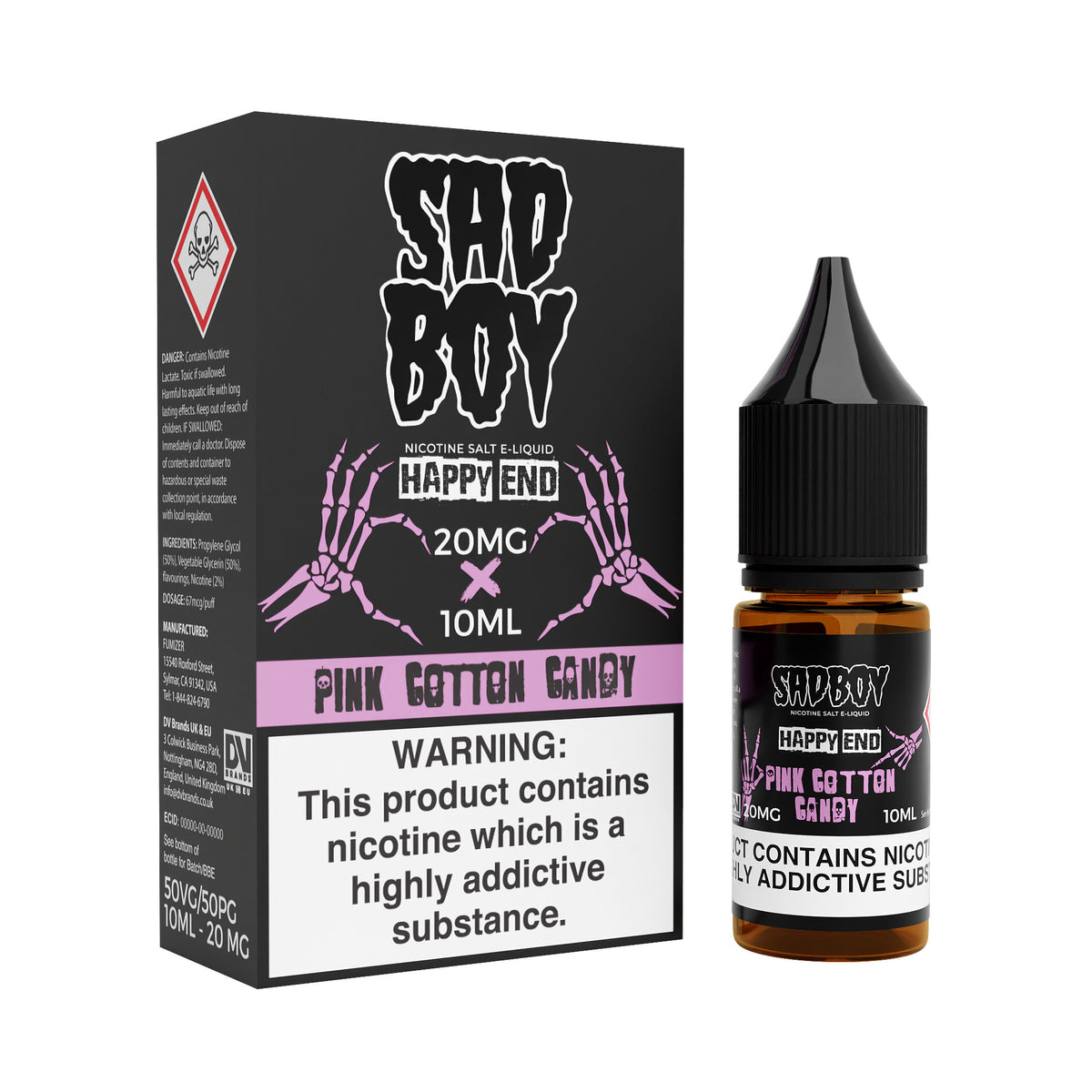 Pink Cotton Candy Nic Salt by Sadboy Nic Salts UK