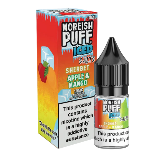 Moreish Puff Iced Apple & Mango Sherbet 10ml Nic Salt