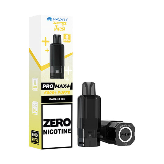 Hayati Pro Max 6000 + Prefilled Pod ZERO NICOTINE - Banana Ice