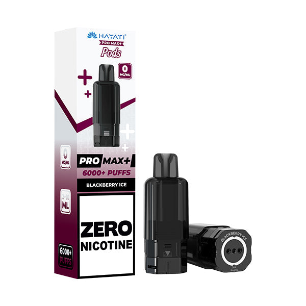 Hayati Pro Max 6000 + Prefilled Pod ZERO NICOTINE - Blackberry Ice