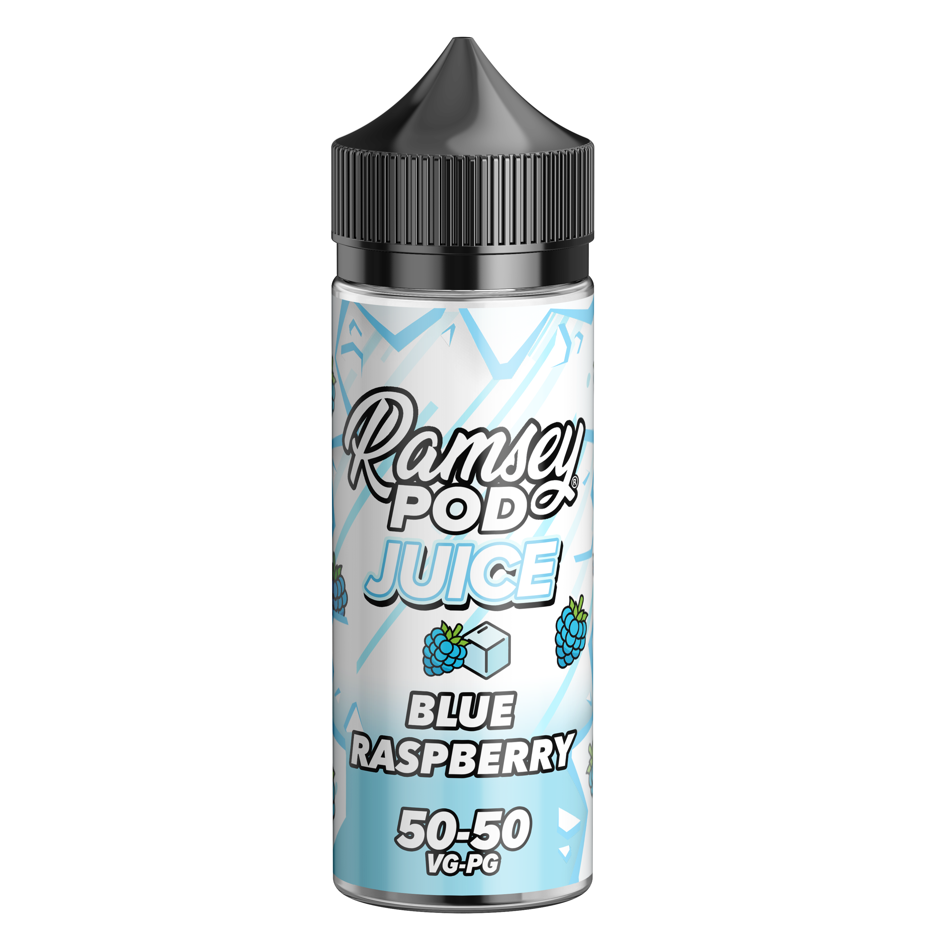 Blue Raspberry On Ice by Ramsey Pod Juice 100ml Shortfill