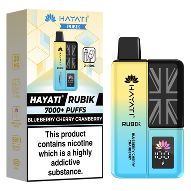 Hayati Rubik 7000+ Puff Prefilled Vape Kit -Disposables UK – Vapor Shop  Direct