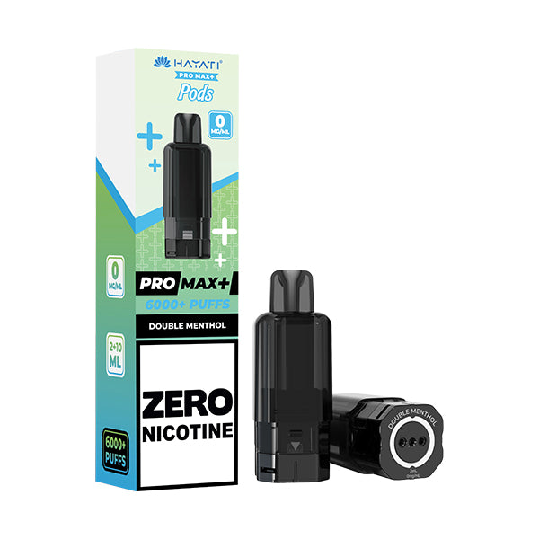 Hayati Pro Max 6000 + Prefilled Pod ZERO NICOTINE - Double Menthol