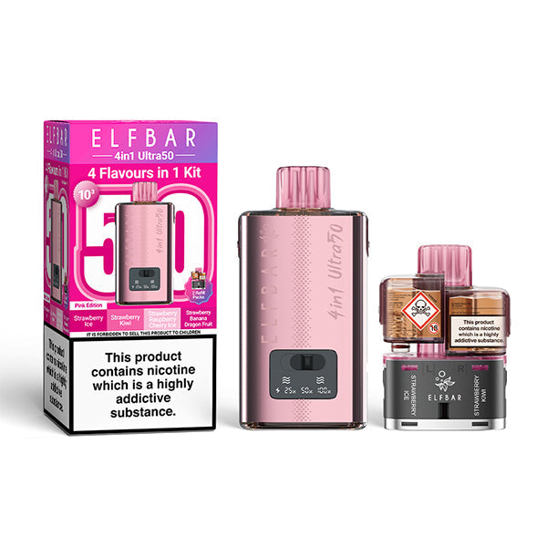 Elf Bar 4 in 1 Ultra 50 Prefilled Pod Kit - Pink Edition