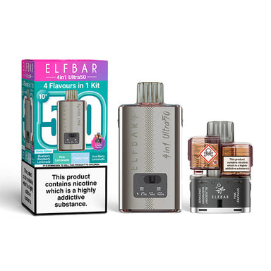 Elf Bar 4 in 1 Ultra 50 Prefilled Pod Kit - Prefilled Kits UK Vapor Shop Direct Elf Bar 4 in 1 Ultra 50 Prefilled Pod Kit - Prefilled Kits UK Vapor Shop Direct