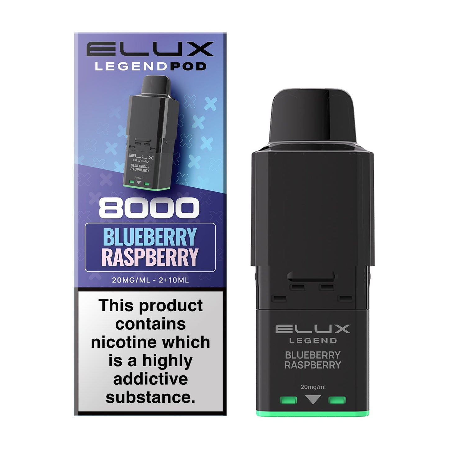 Elux Legend 8000 Prefilled Pods - Blueberry Raspberry
