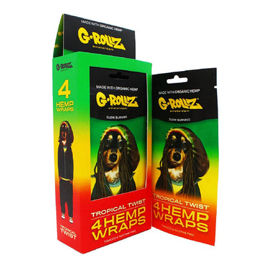 G-ROLLZ Hemp Wraps - 4 Pack - Tropical Twist Vapor Shop Direct G-ROLLZ Hemp Wraps - 4 Pack - Tropical Twist Vapor Shop Direct