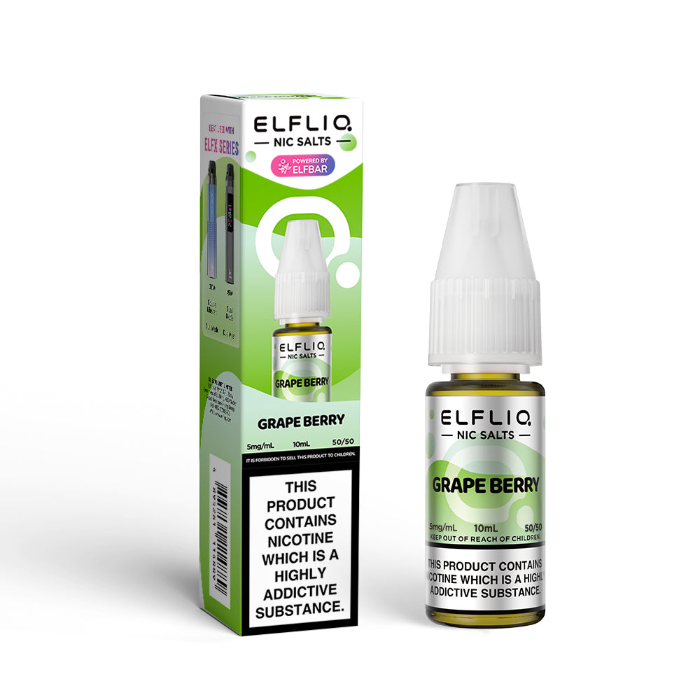 Elf Bar ELFLIQ Grape Berry Nic Salt 10ml | Fruity Vape Juice Vapor Shop Direct Elf Bar ELFLIQ Grape Berry Nic Salt 10ml | Fruity Vape Juice Vapor Shop Direct