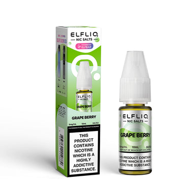 Elf Bar ELFLIQ Grape Berry Nic Salt 10ml | Fruity Vape Juice  Vapor Shop  Direct
