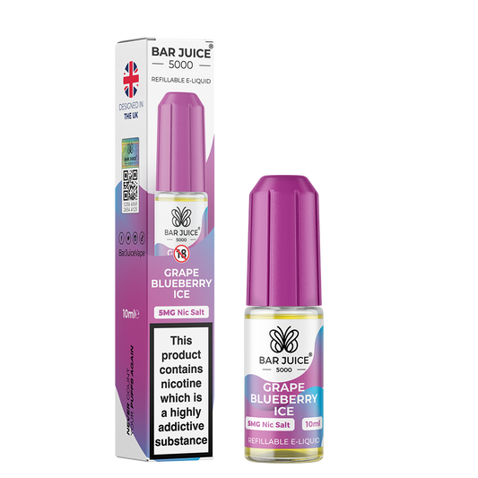 Bar Juice 5000 Grape Blueberry Ice 10ml Nic Salt