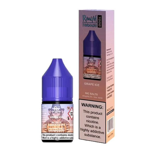 Grape Ice RandM 7000 Nic Salt 10ml