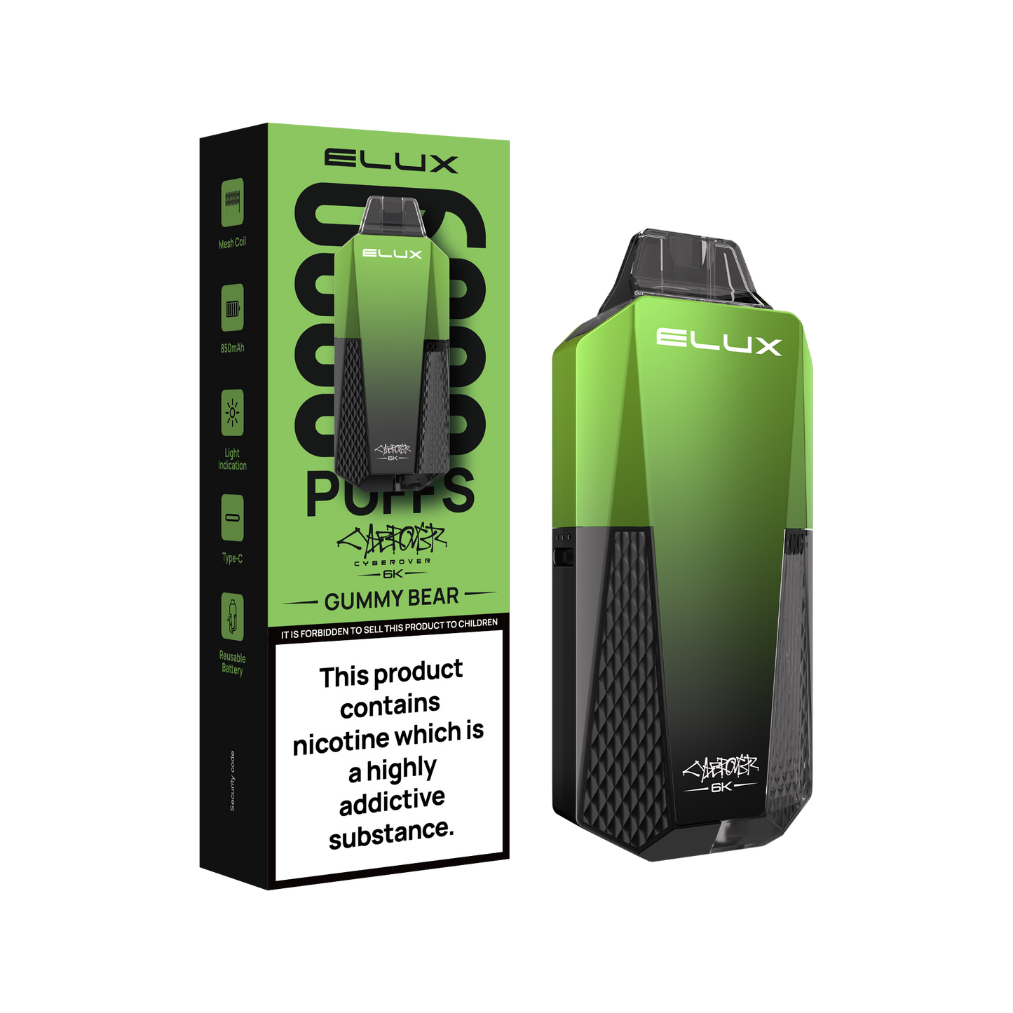 Elux Cyberover 6K Disposable Vape Device