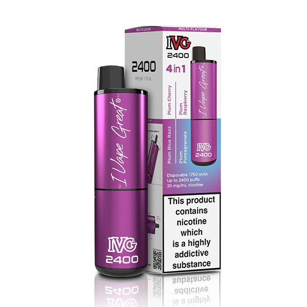 IVG 2400 4 in 1 Plum Edition Disposable Vape